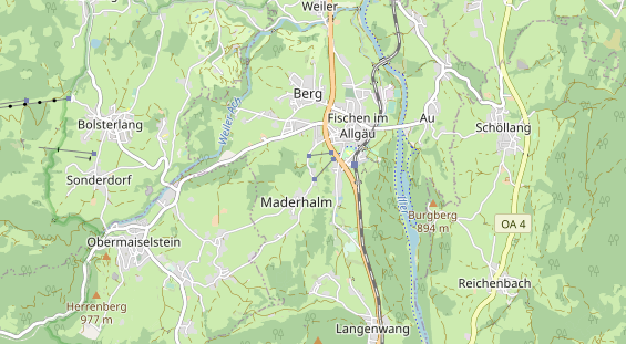 Wanderhotel auf Karte