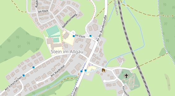 Wanderhotel auf Satellitenbild