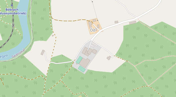 Wanderhotel auf Satellitenbild