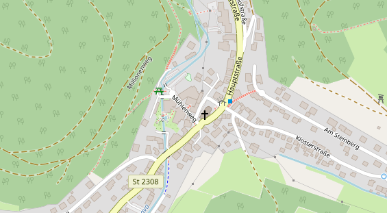 Wanderhotel auf Satellitenbild