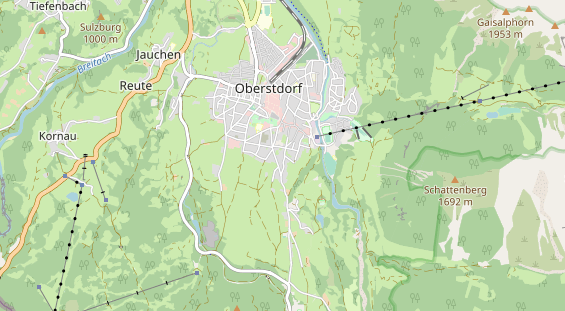 Wanderhotel auf Karte