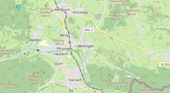 Wanderhotel auf Karte