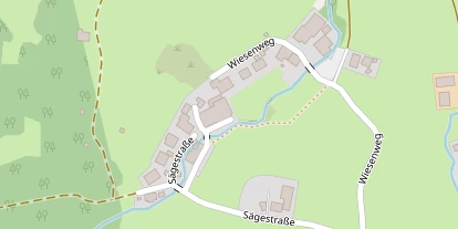 Wanderhotel auf Satellitenbild