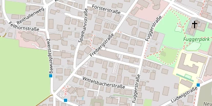 Wanderhotel auf Satellitenbild