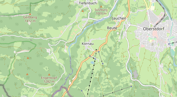 Wanderhotel auf Karte