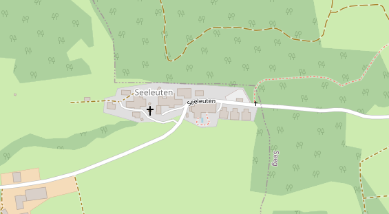 Wanderhotel auf Satellitenbild