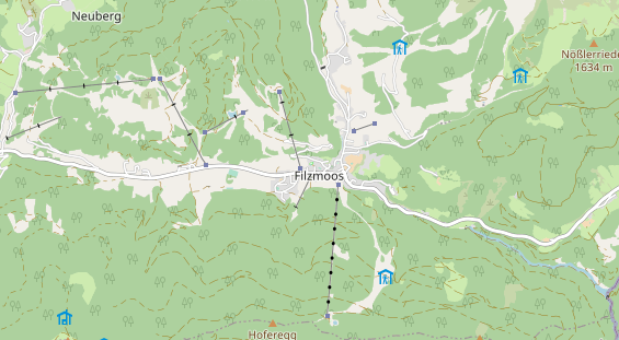 Wanderhotel auf Karte