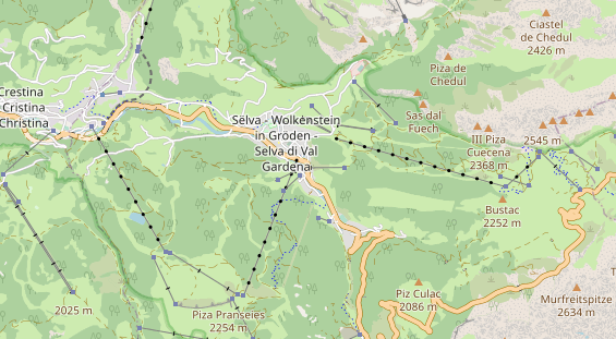 Wanderhotel auf Karte