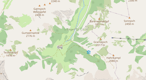 Wanderhotel auf Karte