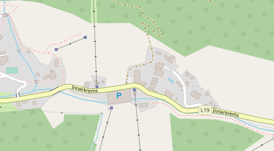 Wanderhotel auf Satellitenbild