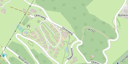 Wanderhotel auf Satellitenbild