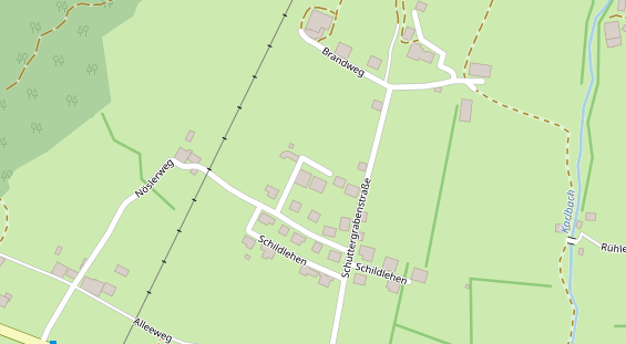 Wanderhotel auf Satellitenbild