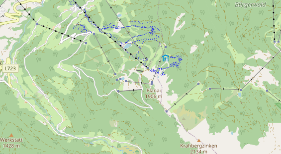 Wanderhotel auf Karte