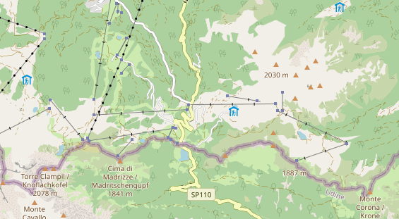 Wanderhotel auf Karte