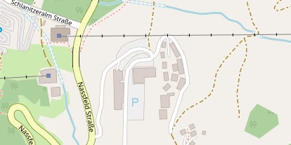 Wanderhotel auf Satellitenbild