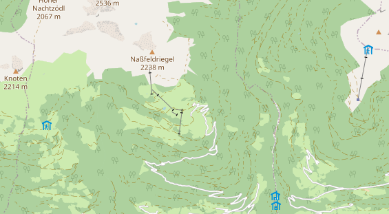 Wanderhotel auf Karte