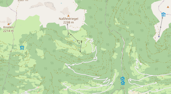 Wanderhotel auf Karte