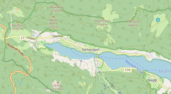 Wanderhotel auf Karte