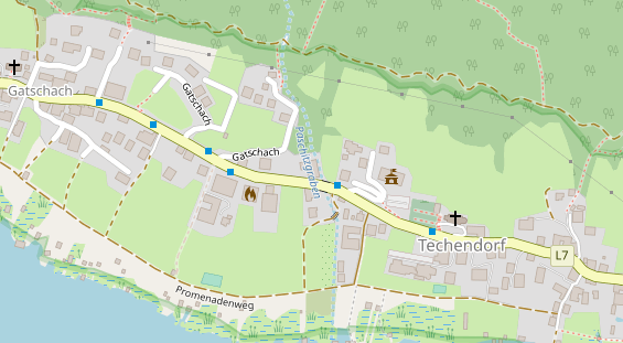 Wanderhotel auf Satellitenbild