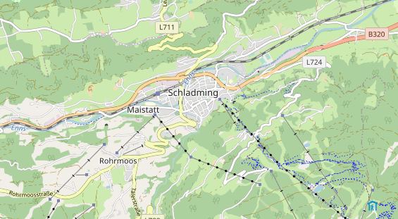 Wanderhotel auf Karte