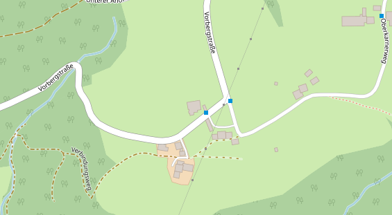 Wanderhotel auf Satellitenbild