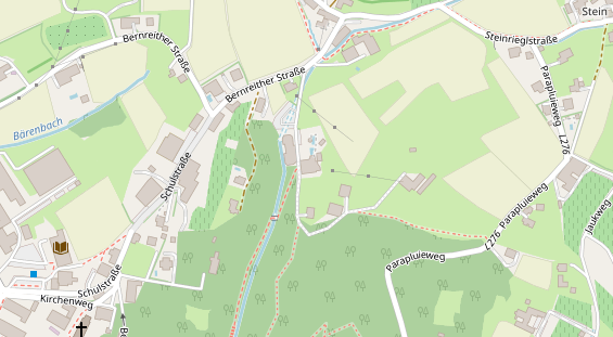 Wanderhotel auf Satellitenbild