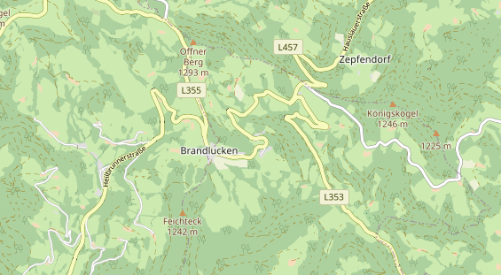 Wanderhotel auf Karte