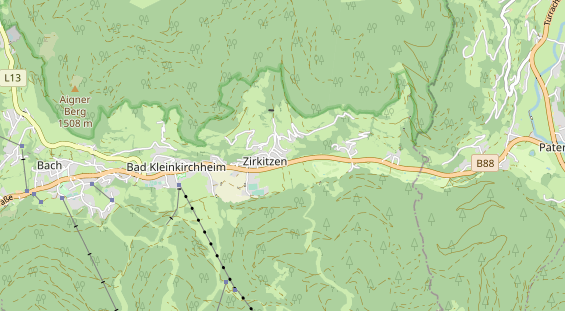 Wanderhotel auf Karte