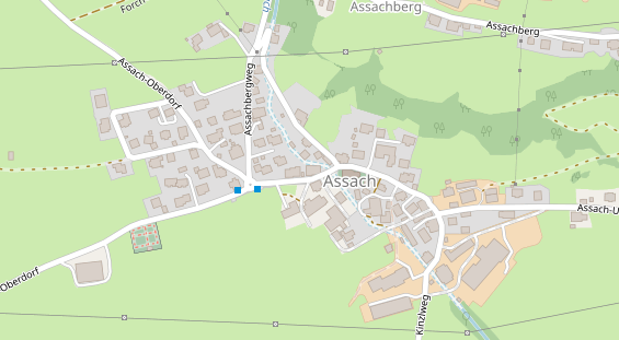 Wanderhotel auf Satellitenbild