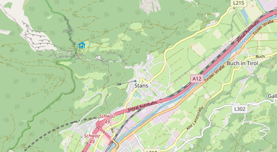 Wanderhotel auf Karte