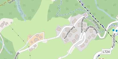 Wanderhotel auf Satellitenbild