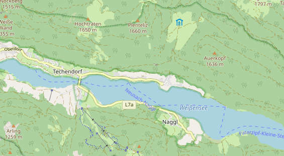 Wanderhotel auf Karte