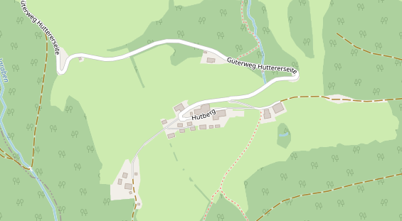 Wanderhotel auf Satellitenbild