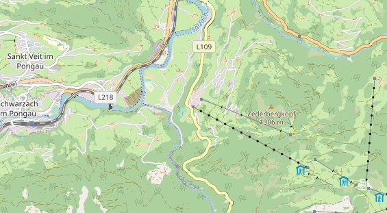 Wanderhotel auf Karte
