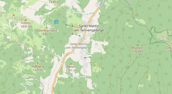 Wanderhotel auf Karte