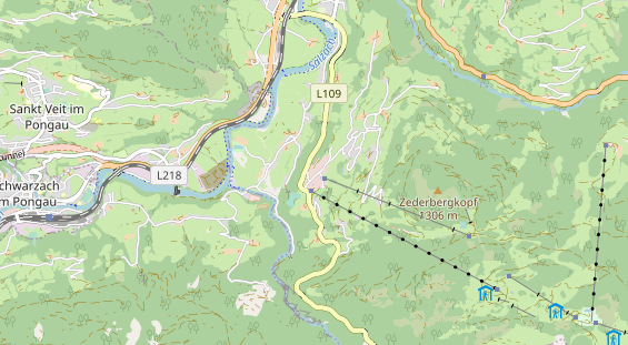 Wanderhotel auf Karte