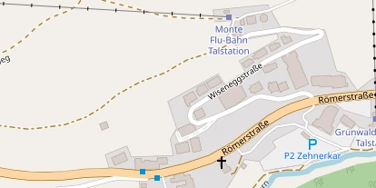 Wanderhotel auf Satellitenbild