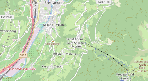 Wanderhotel auf Karte