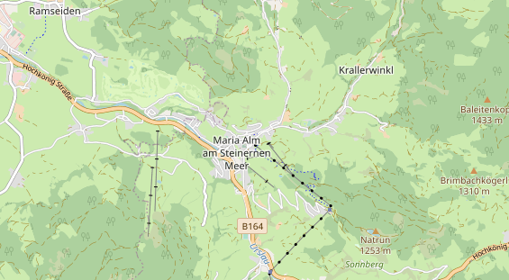 Wanderhotel auf Karte