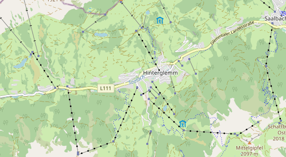 Wanderhotel auf Karte