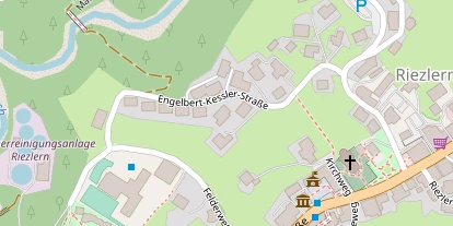 Wanderhotel auf Satellitenbild