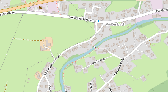 Wanderhotel auf Satellitenbild