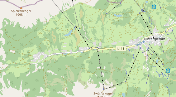 Wanderhotel auf Karte