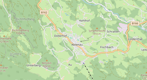 Wanderhotel auf Karte