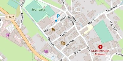 Wanderhotel auf Satellitenbild