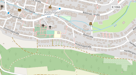 Wanderhotel auf Satellitenbild