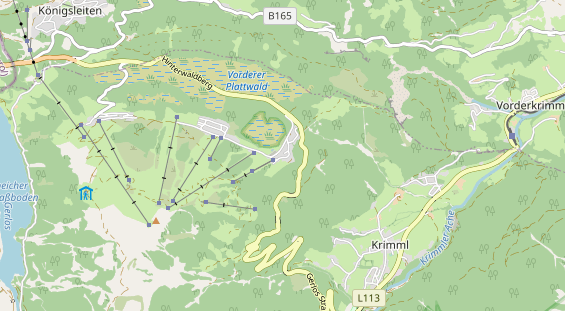 Wanderhotel auf Karte