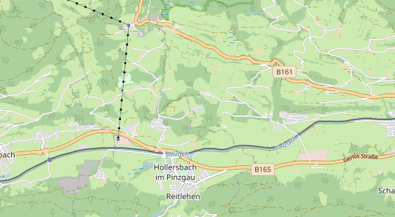 Wanderhotel auf Karte