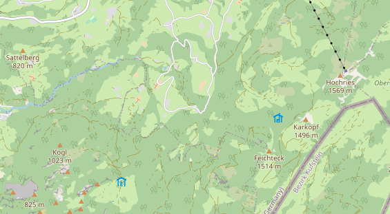 Wanderhotel auf Karte