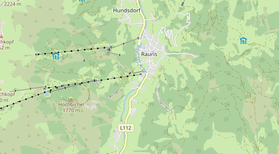Wanderhotel auf Karte
